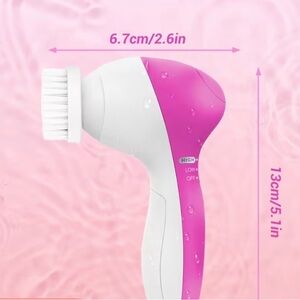 Pink and White Facial Cleansing Brush